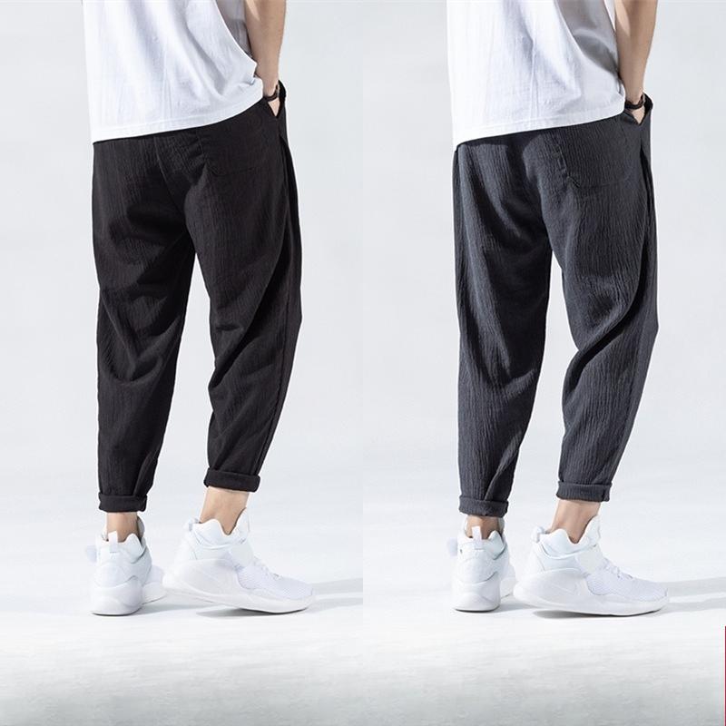 Linen Casual Pants, Men's Trendy Loose Halon Pants, Versatile Cotton and Linen Pants