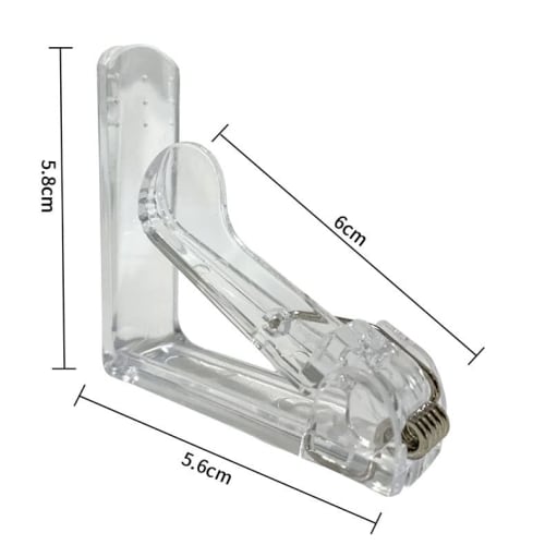 Jingelmall Tablecloth Clips, Clear, Non-Slip, Adjustable Clips for Tabletops Up To 4cm Thick, Pack of 4