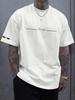 2026 Summer New Style Unisexs Pure Cotton Tshirt with Simple Letter Print Street Casual Fashion Comfortable and Soft