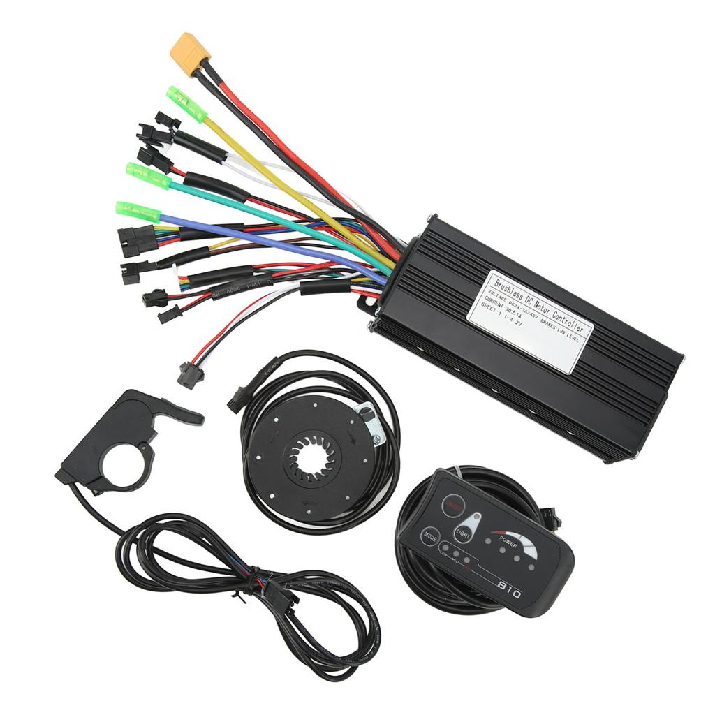 Bicycle Brushless Motor Controller Kit Sine Wave Lithium Power Assisted Retrofit Accessories with Throttle 30A