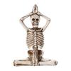 Baizihuahu Halloween Yoga Skeleton Statue, Funny Dead Figure for Party Decor, Resin Gothic Skull Ornament Haunted House, Garden Gift