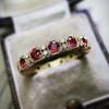 Accessories: Minimalist Set With Ruby Rings And Diamonds