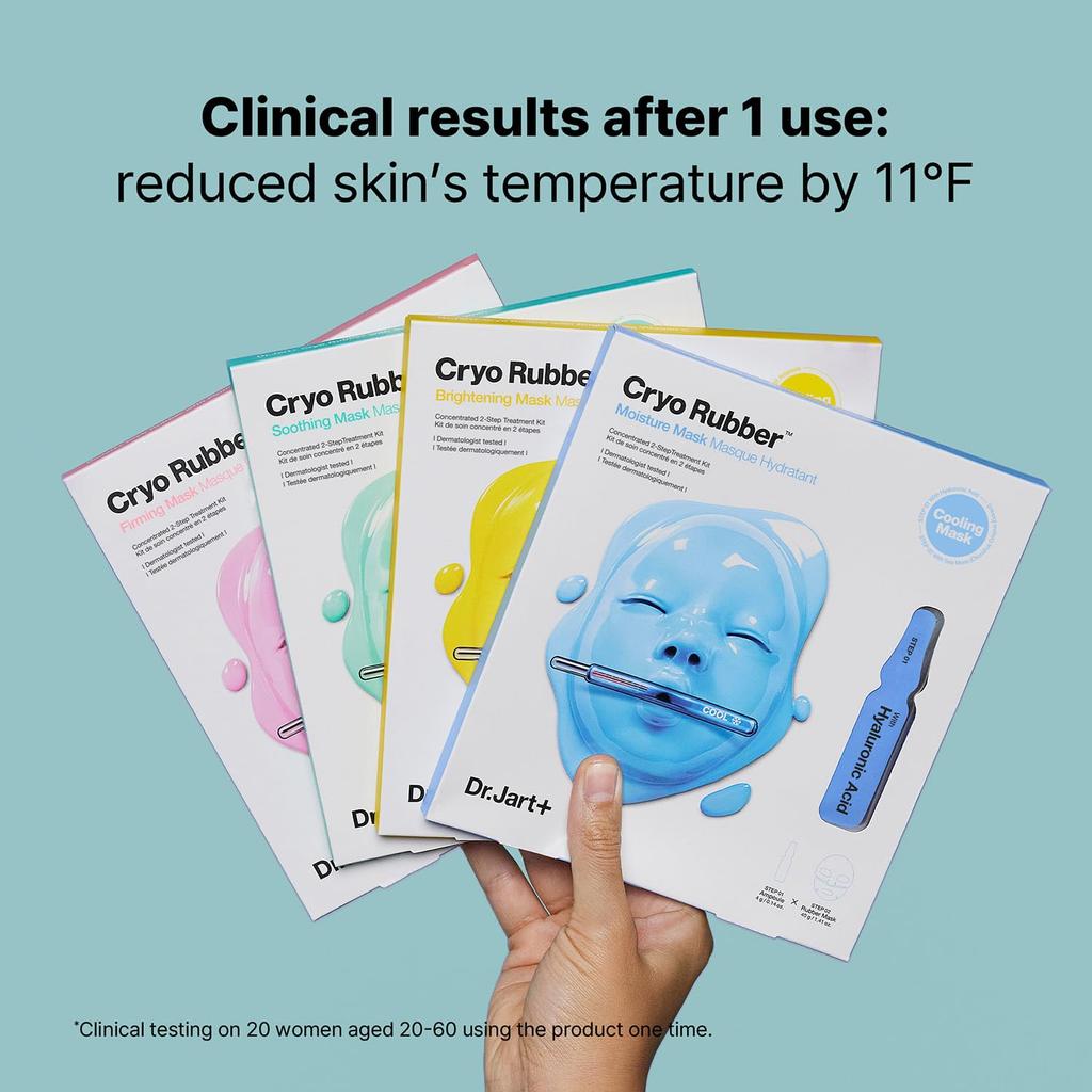 Dr. Jart+ Cryo Rubber™ Soothing Face Mask – 2-Step Calming Ampoule + Rubber Mask (1 Sheet)