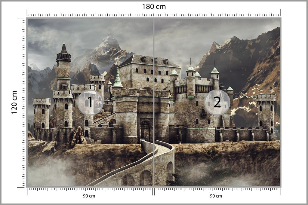 Photomural Medieval Fantasy Castle Smooth Vinyl 180x120