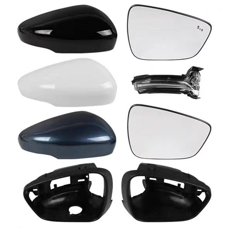 Left Right Heated Blind Spot Warning Rear Mirror Glass Mirror Cover Frame Trim Turn Signal Light for Ford Escape