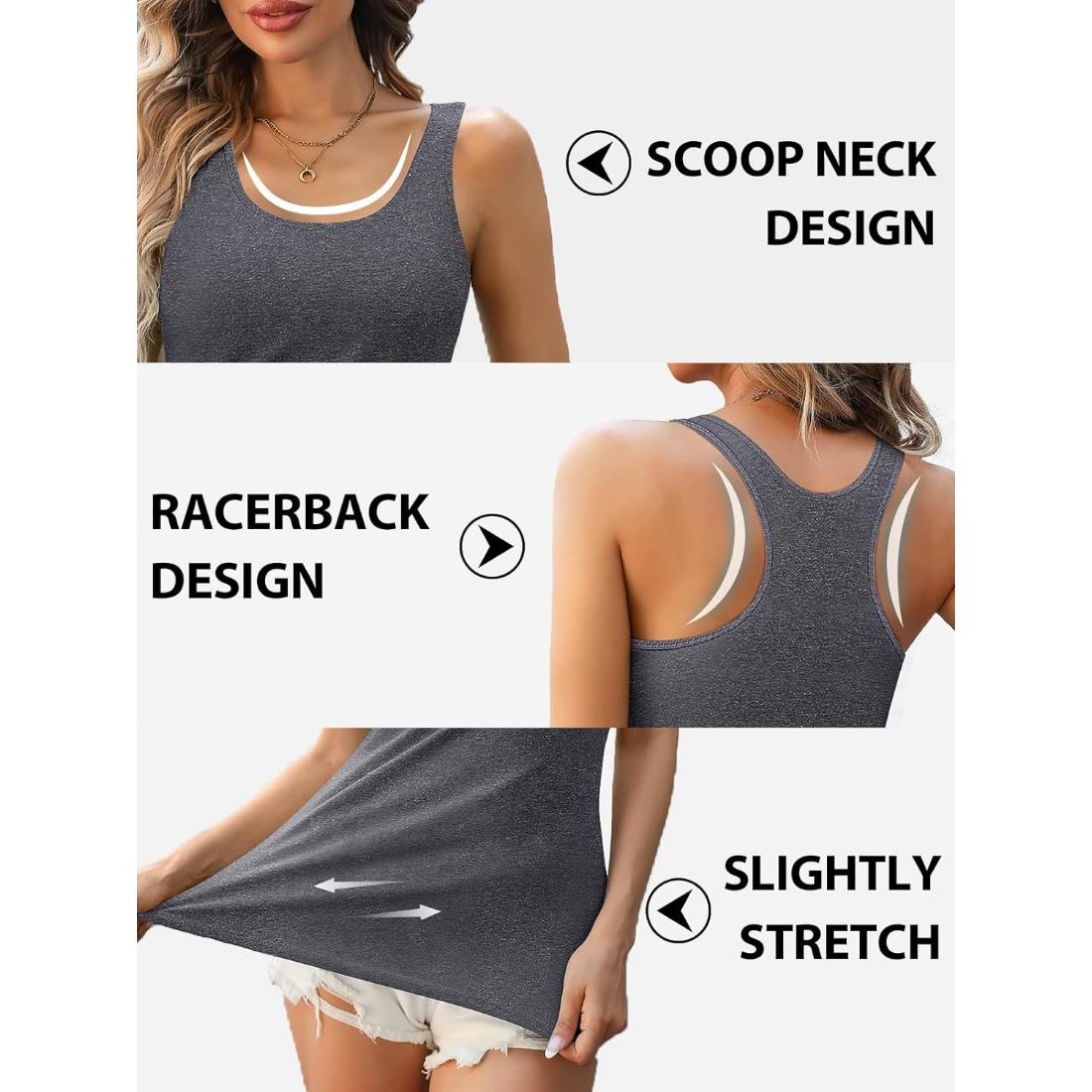 Charmleaks Shelf Bra Майки-топы со спиной-борцовкой Тренировочные топы для йоги Футболка — фото 5