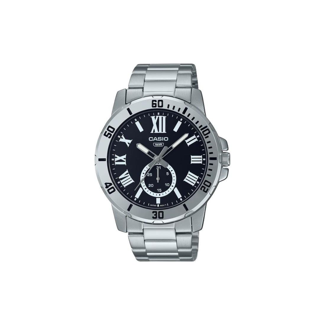 Casio Swordfish Waterproof Quartz Watch Men watches Black MTP-VD200D-1B Black Dial