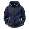 Sudadera Casual con Capucha y Cremallera Gruesa para Hombre Otoño Invierno