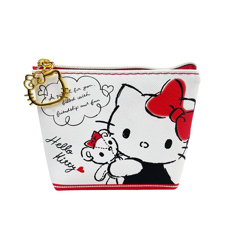 Hello Kitty Cartoon Coin Purse - Mini Cute Zipper Wallet for Girls