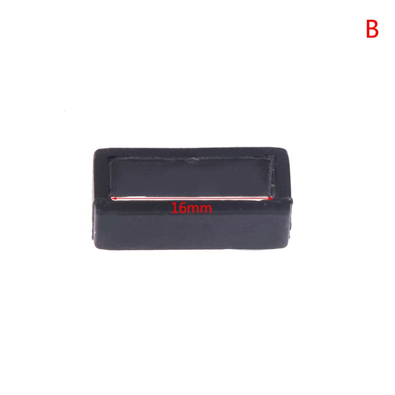 7 Mărimi Negru Silicon Curea Ceas Inel de Reținere Buclă Cauciuc Inel cu Cataramă 14-26Mm