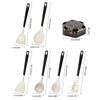 7Pcs Soft Silicone Cooking Spoon And Spatula Set Kitchen Tool With Ergonomic Handles For Nonstick Cookware