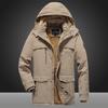 Men's Mid-Length Plus Velvet Thick Cotton Winter Jacket