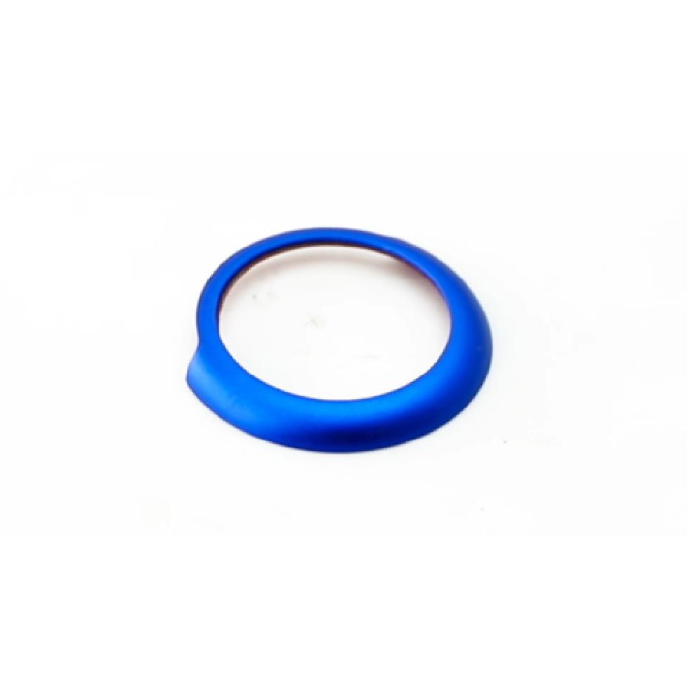Blue Aluminum Keyless Engine Push Start Button Decoration Ring Trim For BMW G30