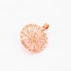 Purple Gold Round Brushed Pendant Fashion Temperament Rose Gold Plated Color Gold Necklace