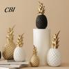Desktop Pineapple Ornament Ornament, Solid Resin Hand-Painted Decorative Figure, Modern Style Decor Home for Living Room Entrance Hall Display