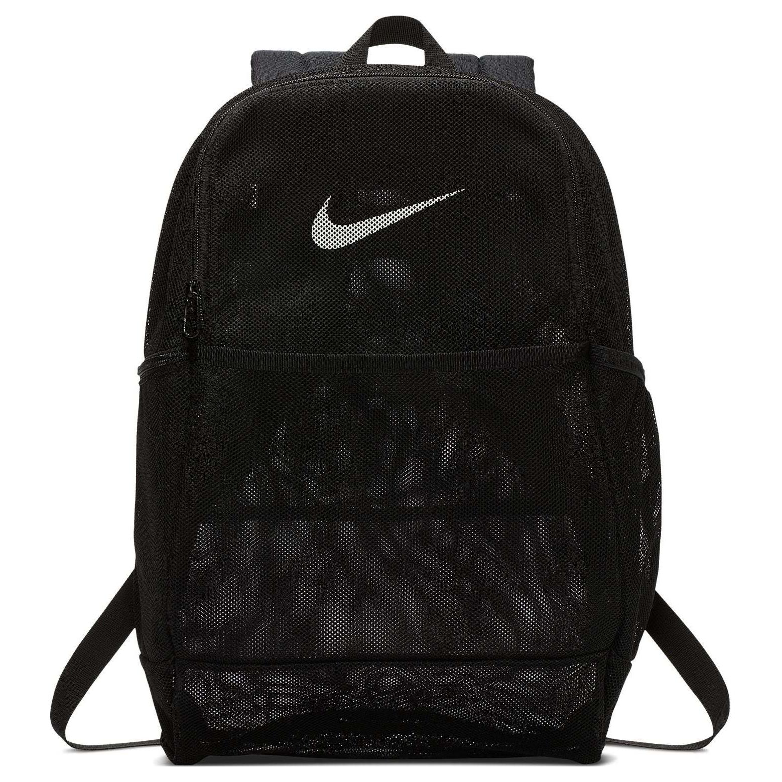 Nike Brasilia Fashion Casual Zipper Closure Polyester Backpack Unisex Backpack Black BA6050-010 Black