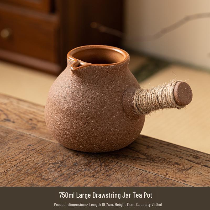 High-Temperature Charcoal Fire Pottery Tea Kettle – Outdoor Roasting & Winter Use