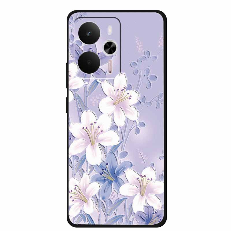3D Emboss Case For Realme 14 5G Case Realme14 Coque Relief Flower Silicone Soft Back Cover For Realme 14 Phone Cases Funda Shell
