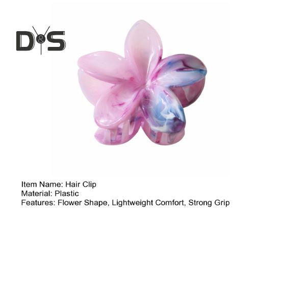 Women Hair Clip Candy-Colored Flower Styling Hair Claw Plastic Back Head Shark Hair Clip Hair Styling Tool