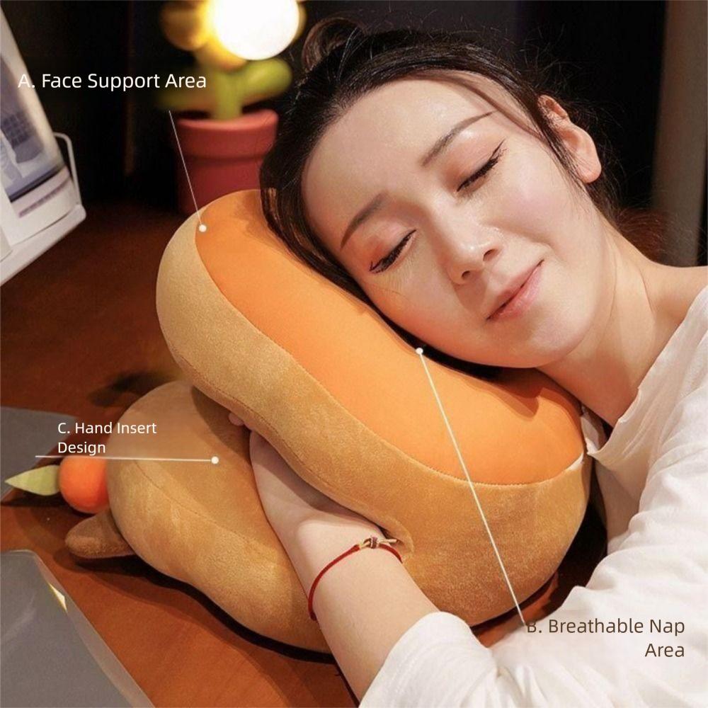 Super Soft Capybara Office Nap Pillow Double-sided Capybara Neck Pillow Hand Warmer Pillow  Office