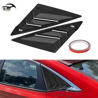 Carbon Fiber Rear Triangular Window Vent Stickers for 2020-2021 Honda Civic Louvers