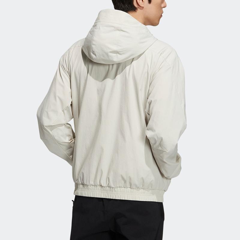 Adidas Pánská sportovní bunda s kapucí a fleecovou podšívkou, hnědá, H38402