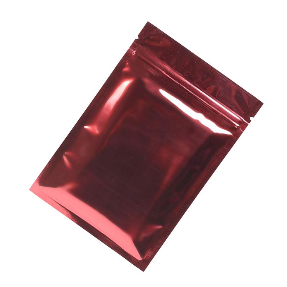 100Pcs Aluminum Foil Food Bags Resealable Zipper Zealed Pouches for Beans Chocolate Cookies Nuts Dried Fruit Electronics