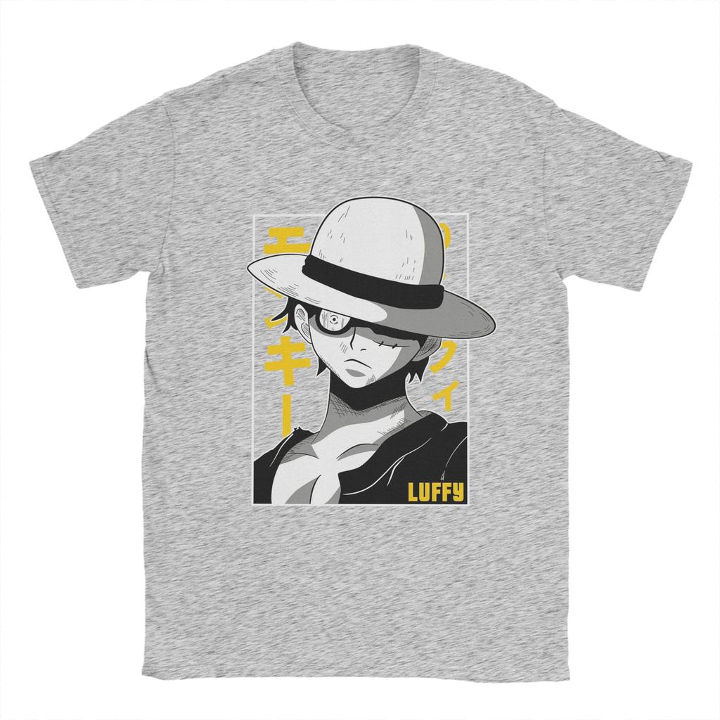 Monkey D luffy T Shirt for Men Pure Cotton Leisure TShirt O Neck Ones Pieces Tees Short Sleeve Clothes Gift Idea