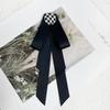 Black Fabric Bow Brooches For Women College Style Collar Flower Lapel Pins  Necktie  Jewelry Gifts