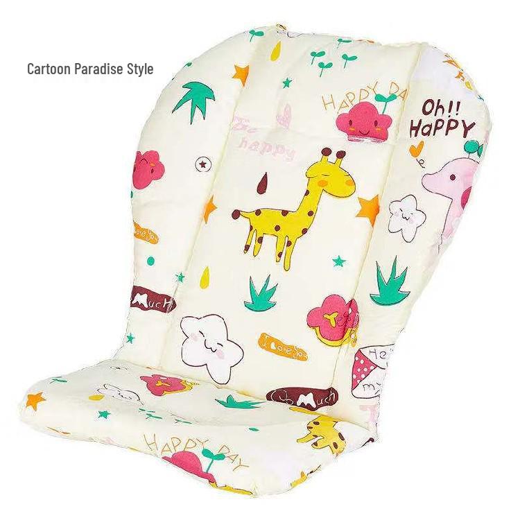 Multi-Color Rainbow Cotton Stroller & High Chair Cushion Pad
