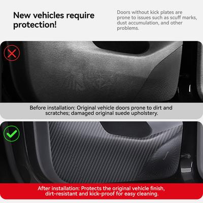 YZ For Tesla Model 3 Y Juniper Highland 2025 Car Door Anti-Kick Pad Sticker Trim Kit Side Door Protector Cover Car Decoration