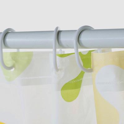 12Pcs Shower Curtain Rings Hooks Bathroom Plastic Strong Pole Rail Guide Hanger