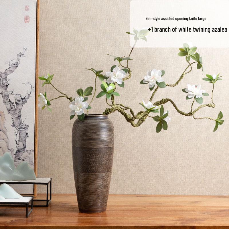 New Chinese Retro Ceramic Vase for Dining Table, Living Room, TV Cabinet Decoration, and Flower Arrangements