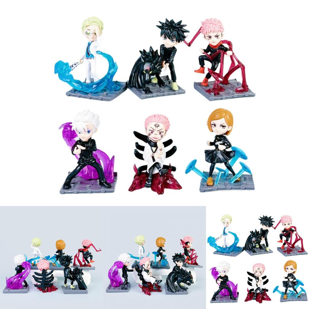Jujutsu Kaisen Pvc Figurine Collection With Battle Scene Effects For Collectors And Decor