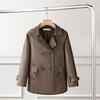 Spring/Fall Women's Mid-Length Leather Trench Coat—Stylish PU Leather Jacket