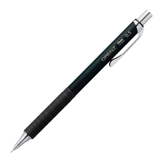 Pentel Orenz Metal Grip Mechanical Pencil, 0.5mm, Black Barrel, XPP1005G2-RA