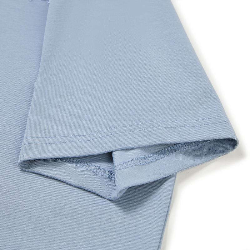 Li Ning Ice Comfort Loose Short Sleeve T-Shirt Unisex Tops Soft-Gray-Blue AHSW979-5