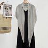 Versatile Minimalist Knit Triangle Scarf Shawl - Women's Summer Ice Silk Outerwear