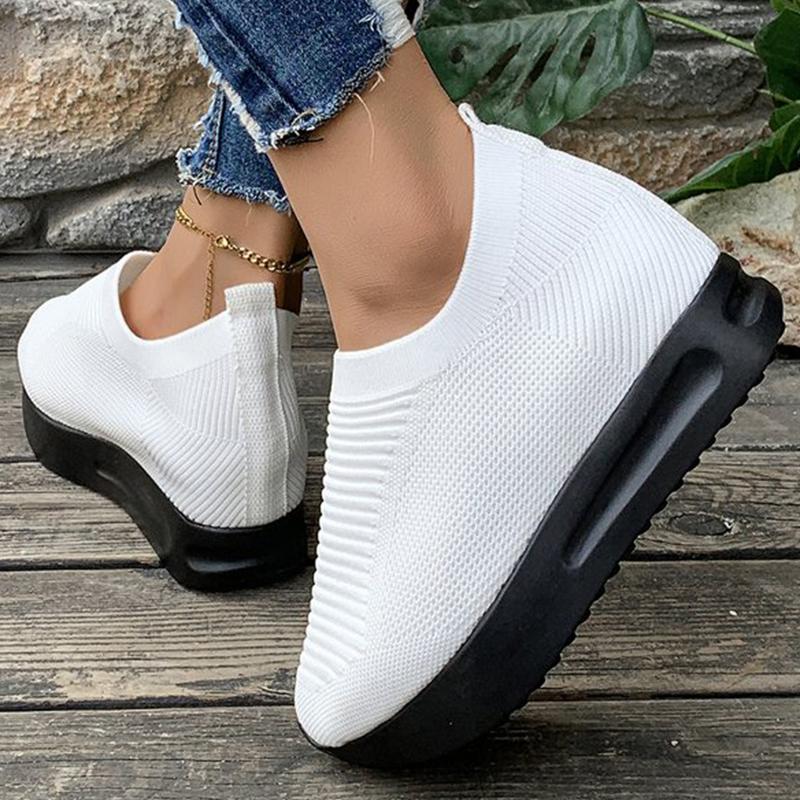 Fashion Soft Breathable Mesh Sneakers Women Spring Autumn 2025 Non Slip Platform Vulcanize Shoes for Woman Solid Color Casual Shoes Lady