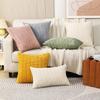 Corduroy Pillowcase Nordic Solid Color Simple Square Cushion Home Sofa Bedside Decorative Pillowcase