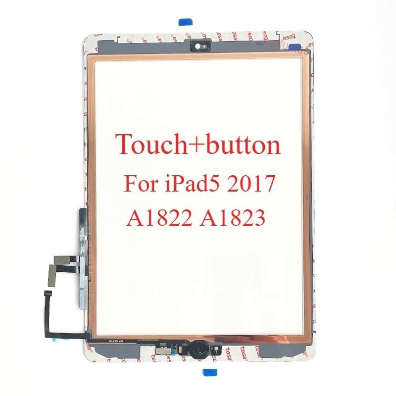 OEM New A Glass Touch Screen Digitizer With Home Button Frame Sticker For iPad 5 2017 A1822 A1823 LCD Repair No home button