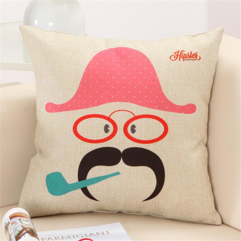 45x45cm Fashion Car Sofa Seat Cushion Cover Cotton Linen Throw Pillowcase Home Living Room Bedroom Decoration