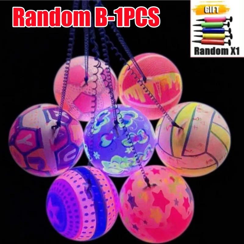 Inflatable LED Luminous Football Toy 20CM PVC Childrens Ball Outdoor Glowing Dark Light Up Sports Beach
