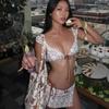 Pure Desire Sexy Three-point Bikini Small Chest Gathered Neck Strap Printed Hot Bathing Suit