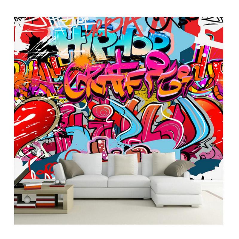 

Graffiti Wallpaper Colorful Street Graffiti 3d Mural Bar Ktv Tooling Background Wallpaper 200 cm(W) x 140 cm(H)