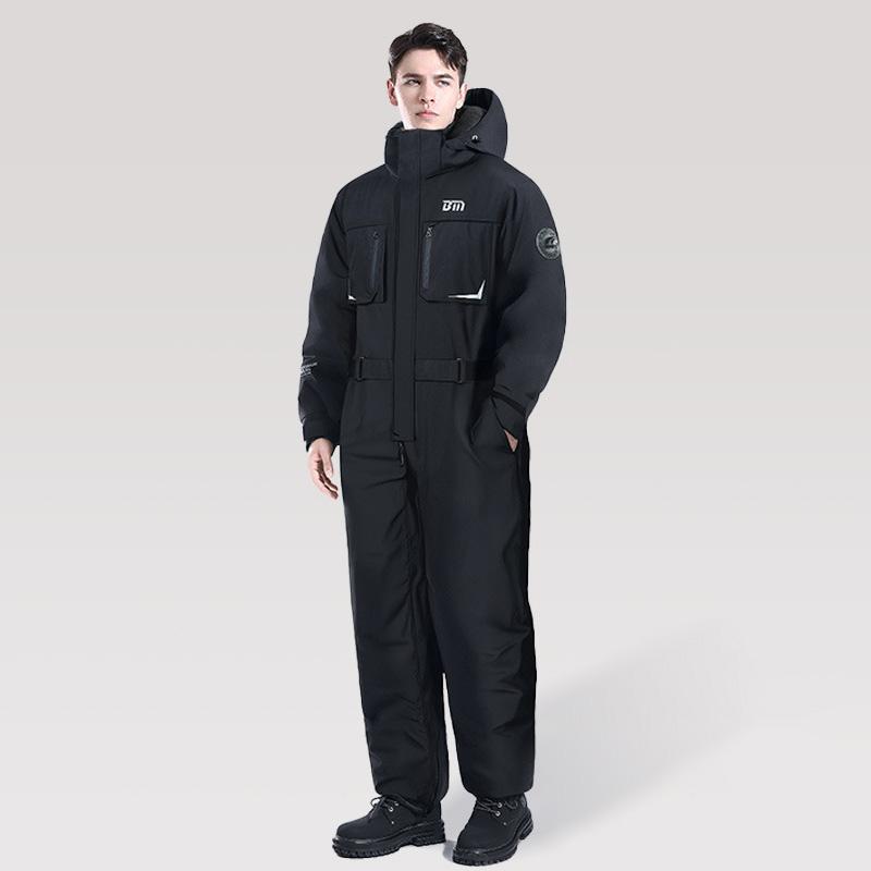 Motorcycle Riding Winter Coldproof Clothing Winter Fashion Waist Designwarm Cotton Jumpsuit Thickened Waterproof Snowmobile Suit