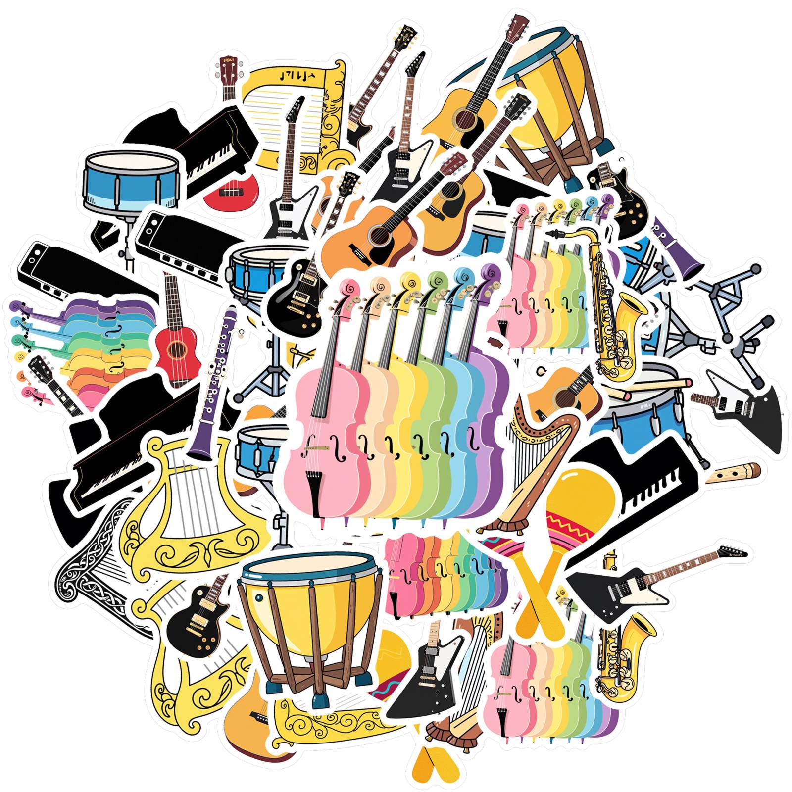 35pcs-50pcs Cute Stickers Cartoon Funny Stickers Graffiti Decals For Guitar Laptop Helmet Skateboard Guitar DIY Skateboard