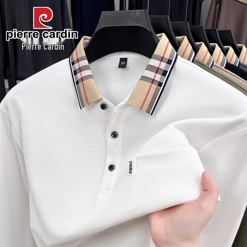 Pierre Cardin Men's Long Sleeve Cotton Polo Shirt