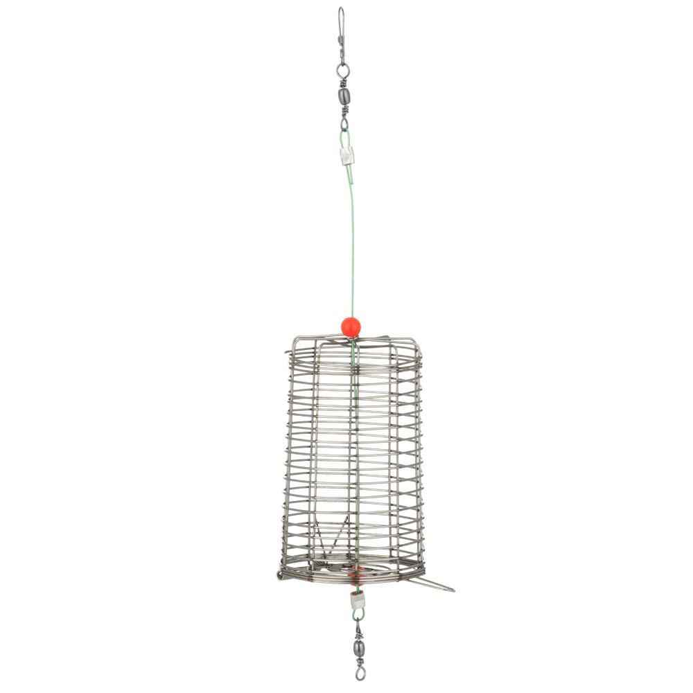 1PC Durable Aquarium Small Bait Feeder Crystal Shrimp Dry Food Feeding Fishing Lure Cage Stainless Steel Aquarium Bait Feeder