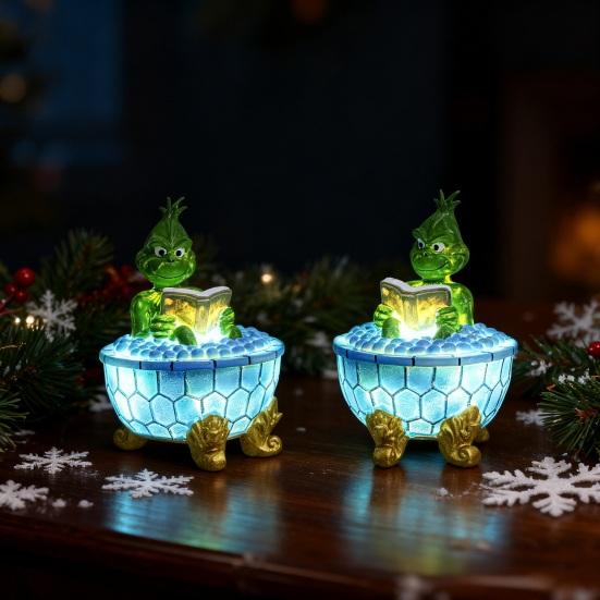 Ghost Bubble Bath Lamp Resin Craft Figure Halloween Decorative Ornament Living Room Bedroom Desktop Decoration